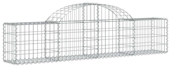 VidaXL Gabion Kosár - Íves - 12 db - 200x30x40/60cm