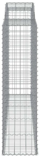 Íves horganyzott vas gabion kosár 300 x 50 x 180/200 cm