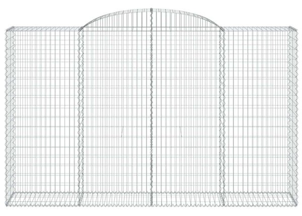 3 db íves horganyzott vas gabion kosár 300x50x180/200 cm