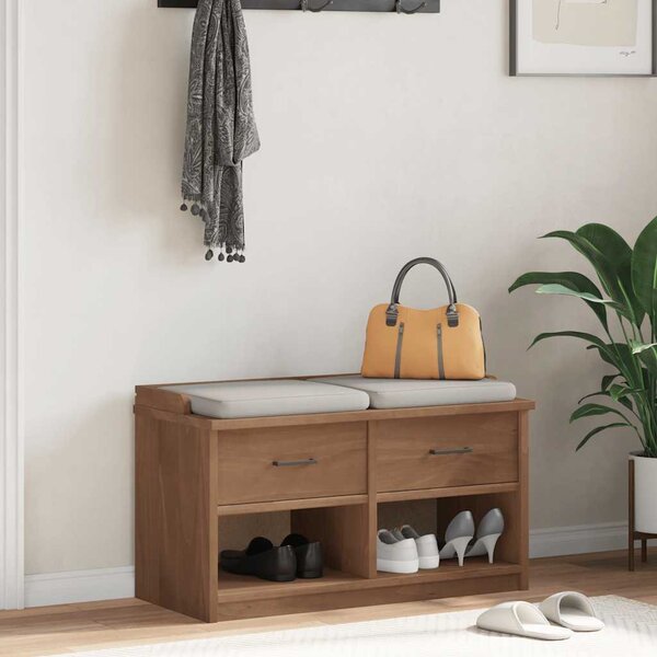 SANDNES tömör fenyőfa előszobapad 87x40x50 cm
