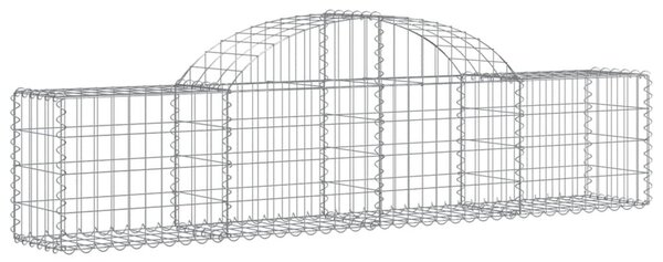 3 db íves horganyzott vas gabion kosár 200x30x40/60 cm