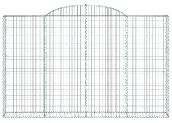 Íves horganyzott vas gabion kosár 300 x 30 x 180/200 cm