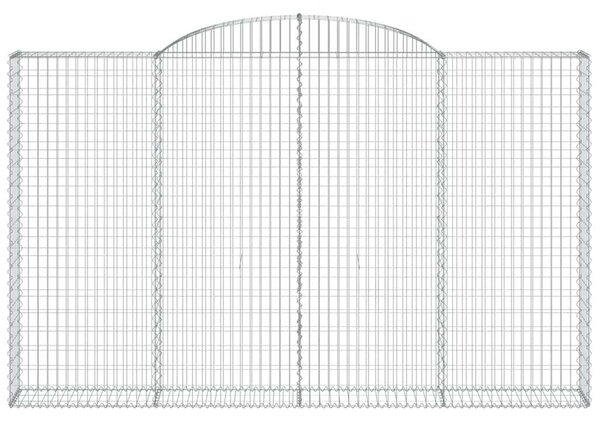 Íves horganyzott vas gabion kosár 300 x 30 x 180/200 cm