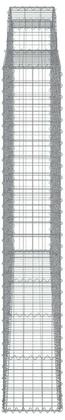 Íves horganyzott vas gabion kosár 300 x 30 x 180/200 cm