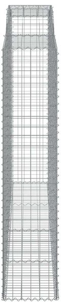Íves horganyzott vas gabion kosár 300 x 50 x 220/240 cm