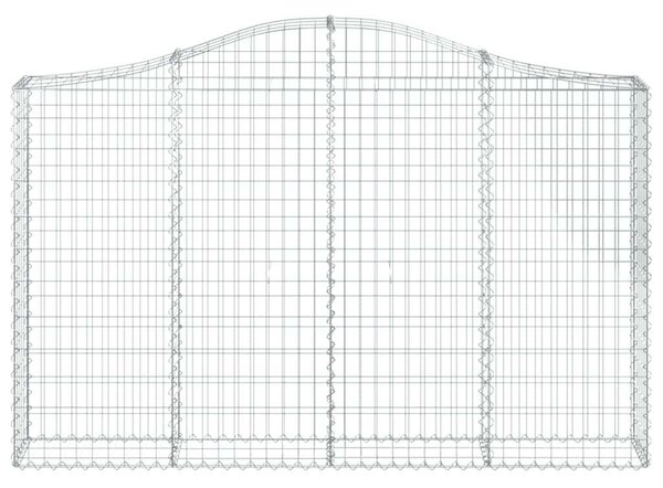 Íves horganyzott vas gabion kosár 200x30x120/140 cm