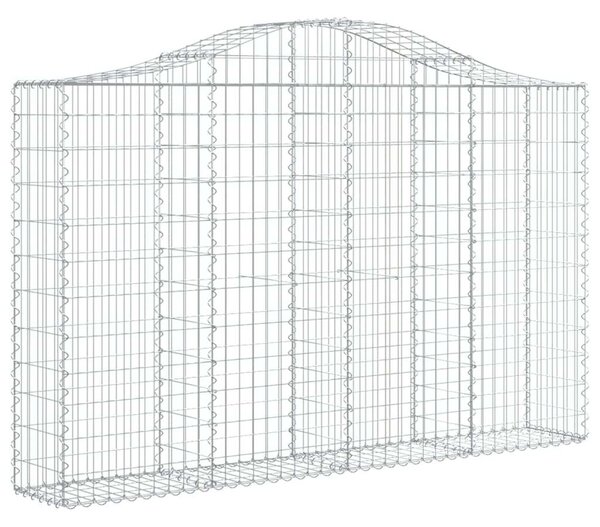 Íves horganyzott vas gabion kosár 200x30x120/140 cm