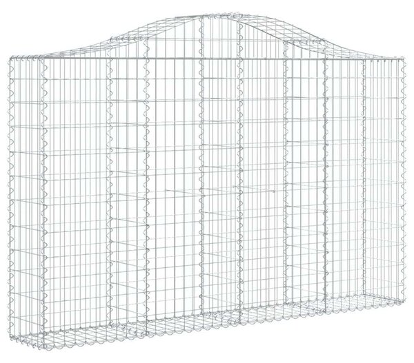 Íves horganyzott vas gabion kosár 200x30x120/140 cm