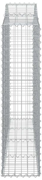 Íves horganyzott vas gabion kosár 200x30x120/140 cm