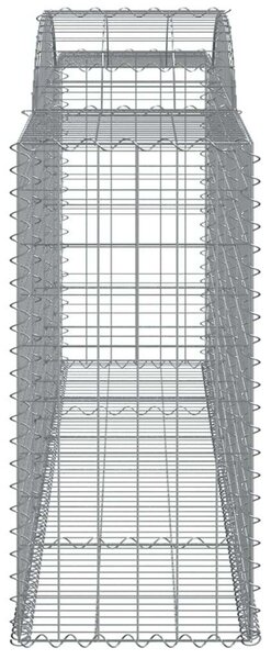 2 db íves horganyzott vas gabion kosár 300 x 50 x 100/120 cm