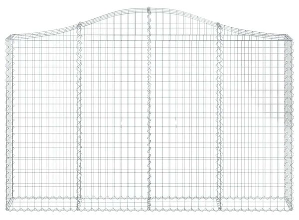 Íves horganyzott vas gabion kosár 200x30x120/140 cm