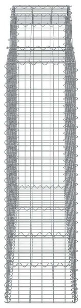 5 db íves horganyzott vas gabion kosár 200x50x140/160 cm