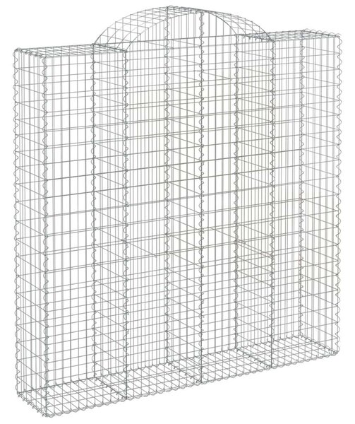 Íves horganyzott vas gabion kosár 200x50x200/220 cm