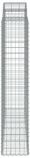 Íves horganyzott vas gabion kosár 200x50x200/220 cm