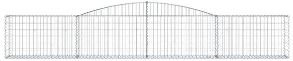 6 db íves horganyzott vas gabion kosár 400x30x60/80 cm
