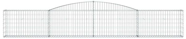 6 db íves horganyzott vas gabion kosár 400x30x60/80 cm