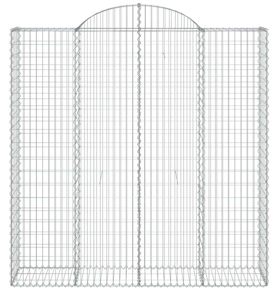 Íves horganyzott vas gabion kosár 200x50x200/220 cm
