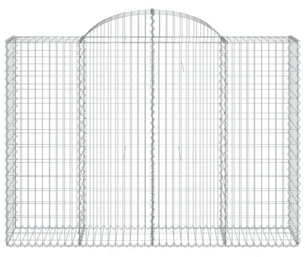 5 db íves horganyzott vas gabion kosár 200x50x140/160 cm