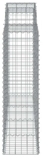 5 db íves horganyzott vas gabion kosár 200x50x140/160 cm