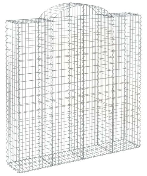 Íves horganyzott vas gabion kosár 200x50x200/220 cm