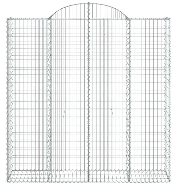 Íves horganyzott vas gabion kosár 200x50x200/220 cm