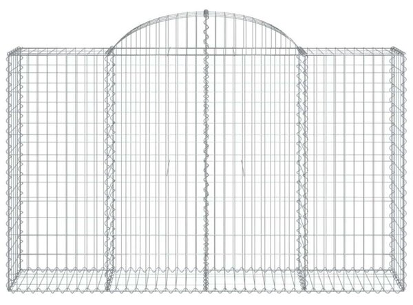 7 db íves horganyzott vas gabion kosár 200x50x120/140 cm