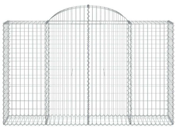 7 db íves horganyzott vas gabion kosár 200x50x120/140 cm