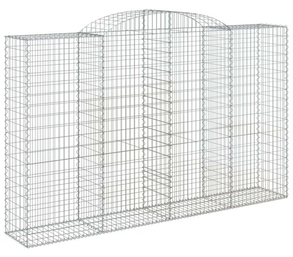 3 db íves horganyzott vas gabion kosár 300x50x180/200 cm