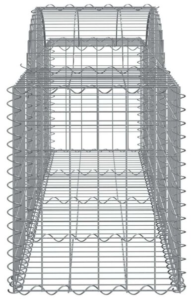 Gabion Kosár - Íves Kertfal - 9 db - 200x50x60/80cm