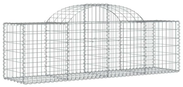 5 db íves horganyzott vas gabion kosár 200x50x60/80 cm