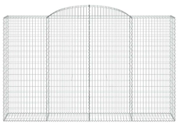 3 db íves horganyzott vas gabion kosár 300x50x180/200 cm