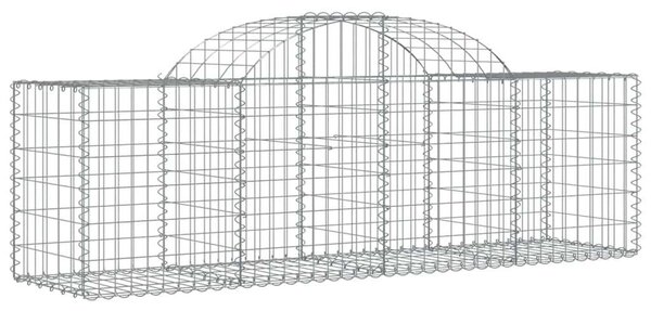 12 db íves horganyzott vas gabion kosár 200x50x60/80 cm
