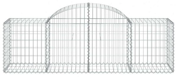 Gabion Kosár - Íves Kertfal - 9 db - 200x50x60/80cm