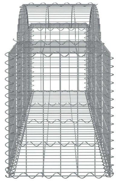 5 db íves horganyzott vas gabion kosár 200x50x60/80 cm