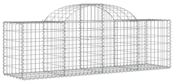 12 db íves horganyzott vas gabion kosár 200x50x60/80 cm