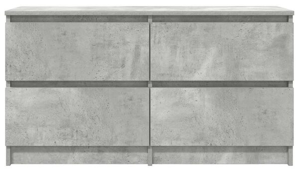 Betonszürke szerelt fa TV-szekrény 100x35x54 cm