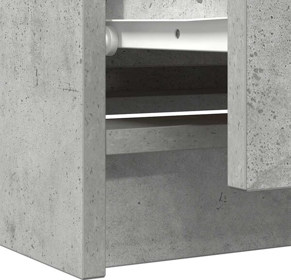 Betonszürke szerelt fa TV-szekrény 100x35x54 cm