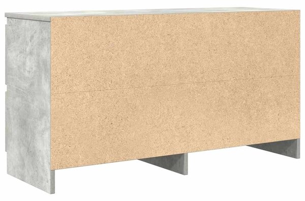 Betonszürke szerelt fa TV-szekrény 100x35x54 cm