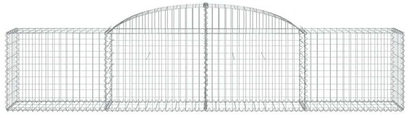 VidaXL 30 db íves horganyzott vas gabion kosár 300x50x60/80 cm