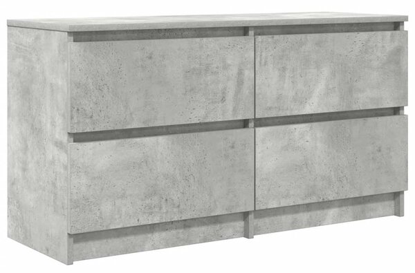 Betonszürke szerelt fa TV-szekrény 100x35x54 cm