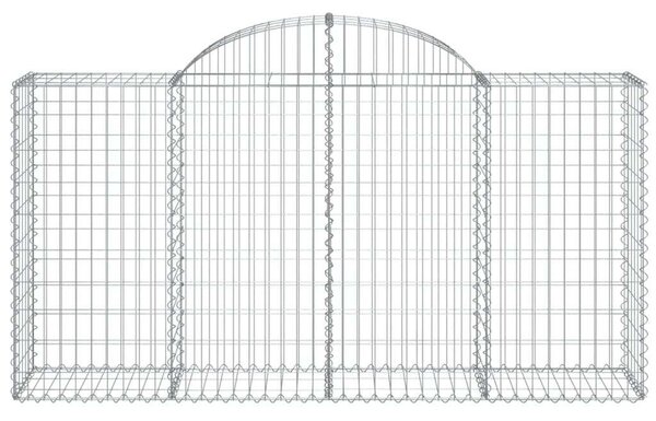 Gabion Kosár Szett - 7 db Íves - 200x50x100/120cm
