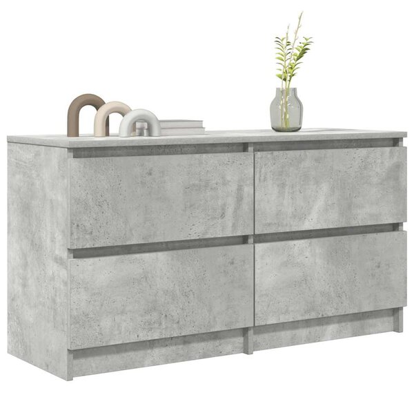 Betonszürke szerelt fa TV-szekrény 100x35x54 cm