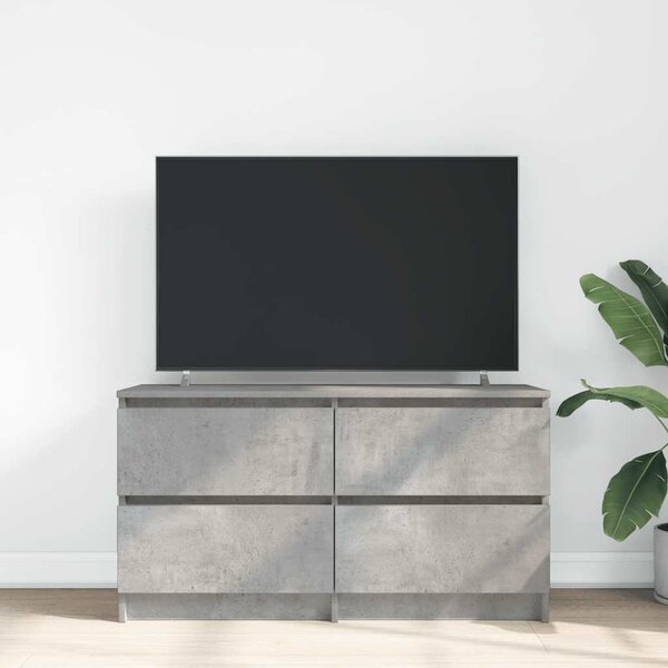 Betonszürke szerelt fa TV-szekrény 100x35x54 cm