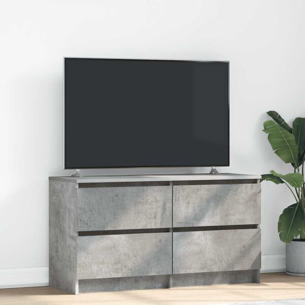 Betonszürke szerelt fa TV-szekrény 100x35x54 cm