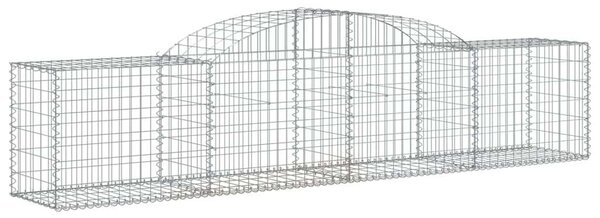 VidaXL 10 db íves horganyzott vas gabion kosár 300x50x60/80 cm