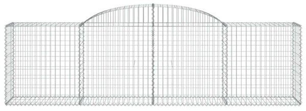 7 db íves horganyzott vas gabion kosár 300x50x80/100 cm