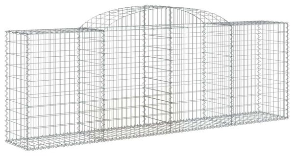 2 db íves horganyzott vas gabion kosár 300 x 50 x 100/120 cm