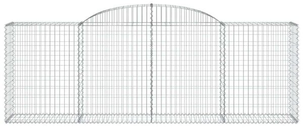2 db íves horganyzott vas gabion kosár 300 x 50 x 100/120 cm
