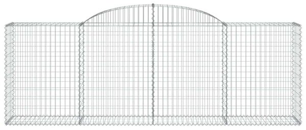 2 db íves horganyzott vas gabion kosár 300 x 50 x 100/120 cm