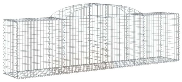 7 db íves horganyzott vas gabion kosár 300x50x80/100 cm